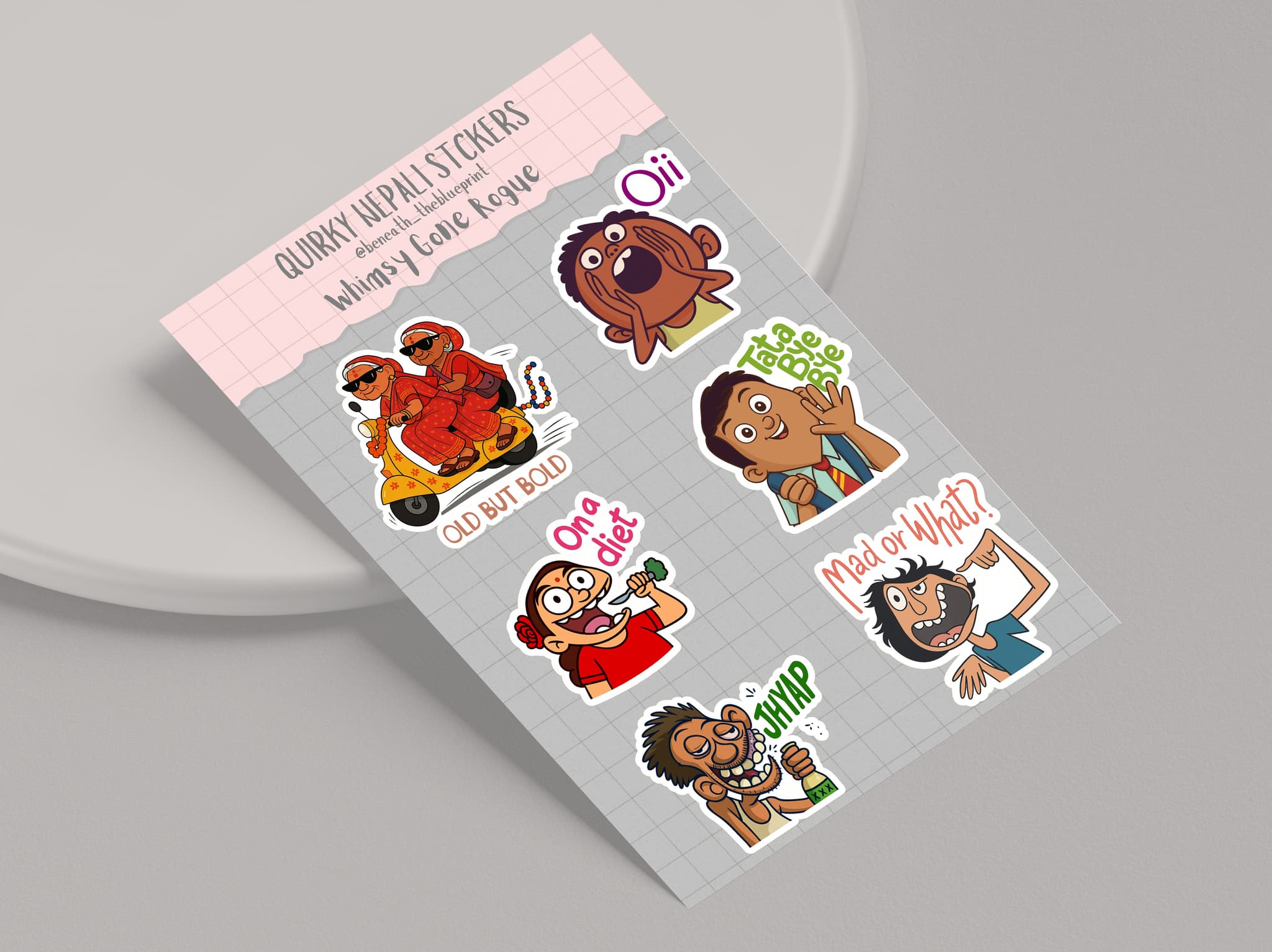 Quirky Nepali Sticker Pack (Type 1) — image 1